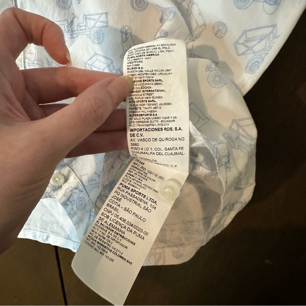 Puma x Arnold Palmer Men’s White Best Friend Print Button-up Shirt Size Large - Picture 10 of 10